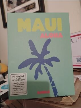 Source Unknown Mint Green "Maui Aloha" Decorative Book Storage Box